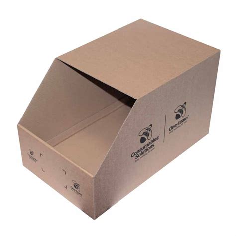 stackable cardboard bins